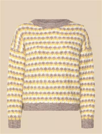 A-VIEW Sassi Knit Pullover - SAND/YELLOW - 40 – kuva 2/3