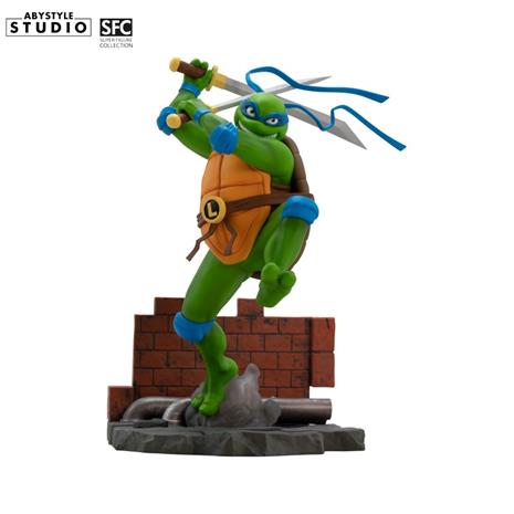 Figu: TMNT - Leonardo, Brick wall stand (21cm) FIGU