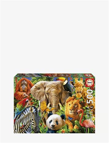 Educa Puzzle Educa 500 Wild Animal Collage