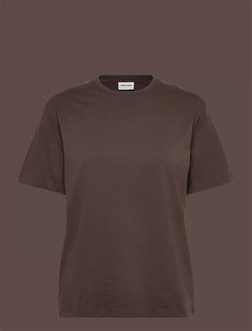 ENKEL STUDIO Basic O-Neck Tee S/S - BROWN - S – kuva 2/3