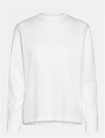 ENKEL STUDIO Basic O-Neck Tee L/S - WHITE - S – kuva 2/3
