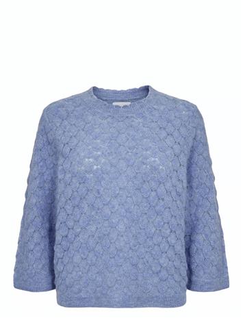 Nä?MPH Nuriette Leaf Pointelle Pullover - HYDRANGEA - M