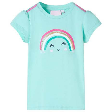 Lasten T-paita vaalea minttu 92