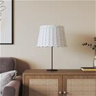 vidaXL Lampunvarjostin valkoinen Ø40x26 cm paju