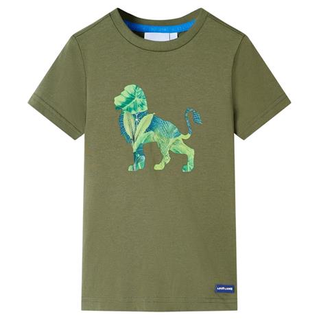 Lasten T-paita khaki 116 – kuva 2/2