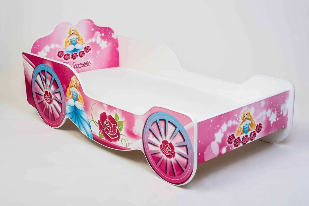 Lastensänky Kareta patjalla 153 cm x 74 cm x 44 cm, prinsessa