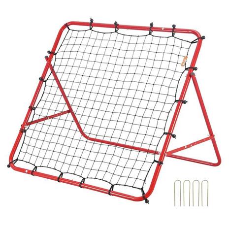 Jalkapallon harjoitusrebounder lapsille – säädettävä kimpoava verkko 48×48 mm, kokoontaitettava ja kannettava