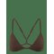 MONKI Crossback Triangle Bikini Top - BROWN DARK - S – kuva 1