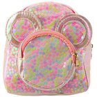 Lasten vaaleanpunainen reppu glitterillä ja hiirenkorvilla, 22 cm, 3 l