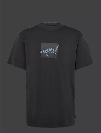 Rip Curl Rip Script Icon T-paita washed black Miehet