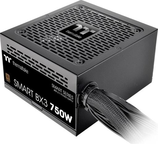Thermaltake Smart BX3 750W Non Modular/Non Light/Full Range/Analog/80 Plus Bronze/EU/All Flat Cables -virtalähde, musta