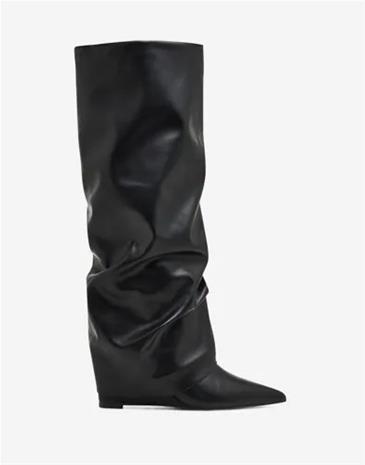 Nelly - Musta - Folded Shaft Noir Boot