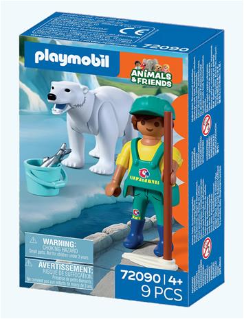 PLAYMOBIL - Zoo: Polar Bear and Zookeeper (72090)