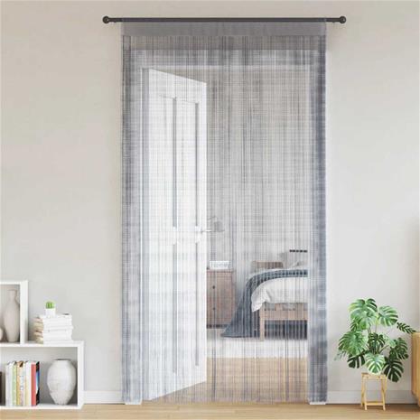 vidaXL String-verhot 2 kpl vaaleanharmaa 100x250 cm