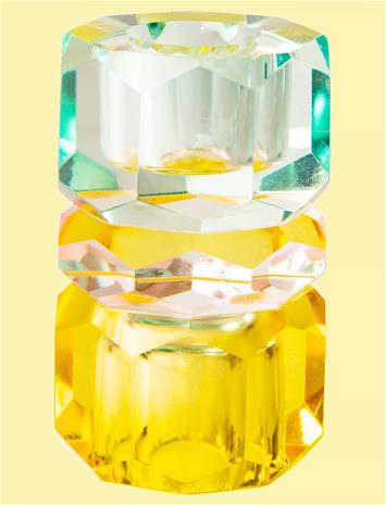 C'est Bon Crystal Candle Holder - Blue - ONE SIZE