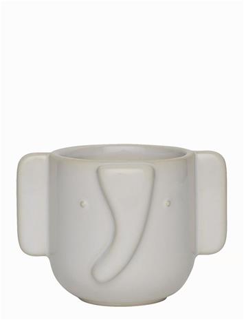 Elephant ruukku 9 cm, valkoinen