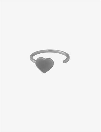 Design Letters Heart Ring Silver