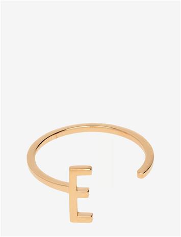 Design Letters Ring Gold A-Z E – kuva 3/4