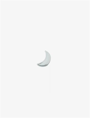 Design Letters Enamel Moon Charm Silver White