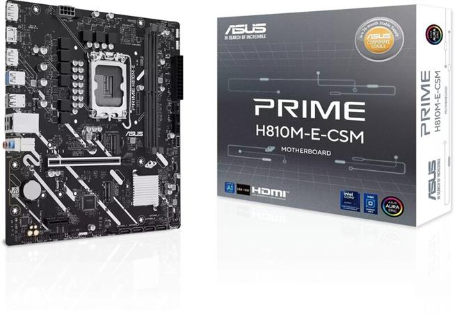 ASUS PRIME H810M-E-CSM Emolevy - Intel H810 - Intel LGA1851 socket - DDR5 RAM - Micro-ATX