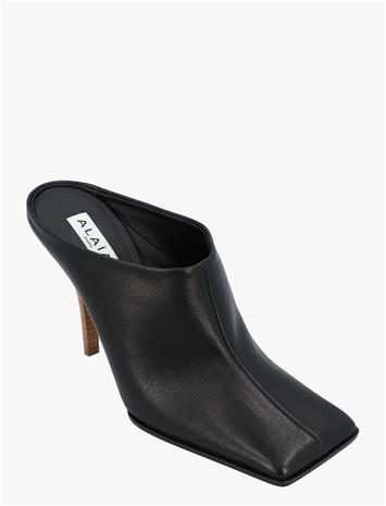 Alaia 90 Leather Mules - Black - 41