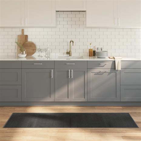 vidaXL Matto suorakaide harmaa 60x200 cm bambu