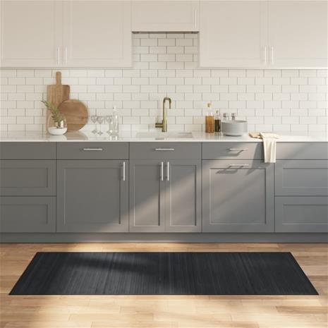 vidaXL Matto suorakaide harmaa 80x200 cm bambu