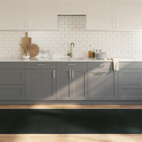 vidaXL Matto suorakaide harmaa 100x400 cm bambu