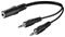 Pro MiniJack 3.5mm splitter (1F - 2M) - Mono - Black – kuva 4
