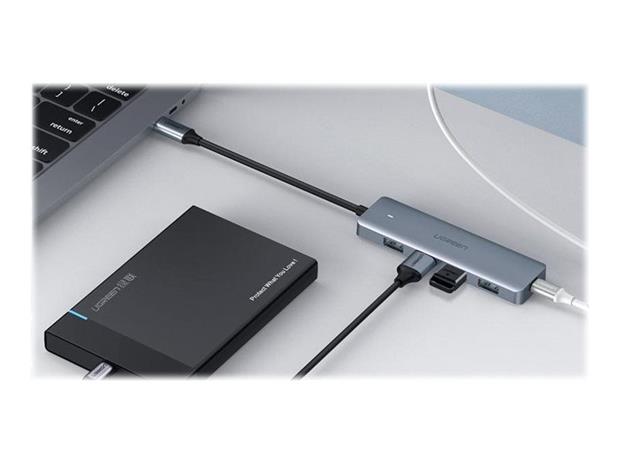 USB-C jakaja, harmaa