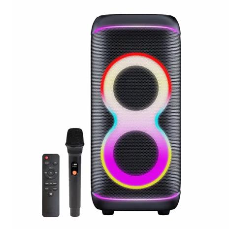 DENVER BPS-370 - Bluetooth Party Speaker with light function & 2 x 6.5" woofers - Black
