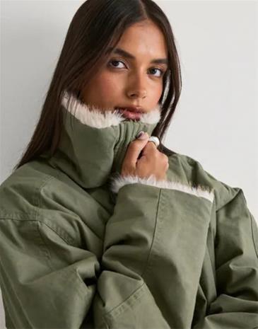 Nelly - Vihreä - Bomber Parka Jacket
