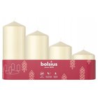 Bolsius Essentials kynttilät - 4 kpl, klo 17-23, 6-12 cm, helmi