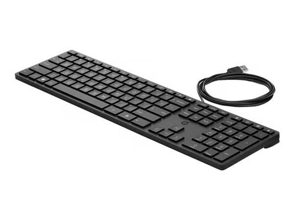 HP Wired Desktop 320K -ergonominen näppäimistö, musta