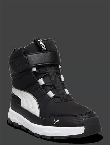 Puma Evolve Puretex AC PS Talvikengät, Black/Ash Grey/White, 28