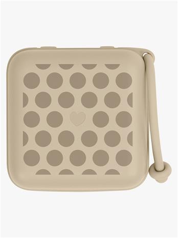 BIBS Studio Pacifier Box Polka Mega Vanilla Dark Oak