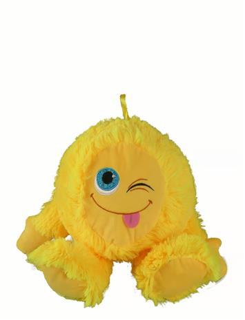 Fuzzy Monster lekboll 23cm Gul