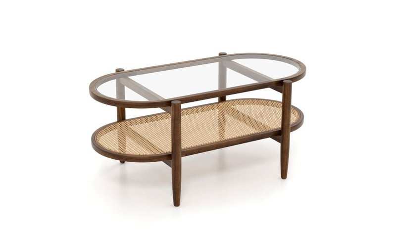 Sohvapöytä 102x56x47cm, ruskea väri – kuva 1/1