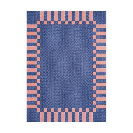 Layered Teklan frame villamatto Cobalt salmon, 180x270 cm