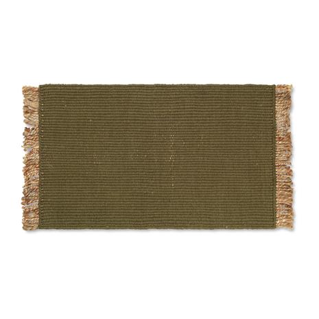 Ferm Living Block Mat, Olive/Natural – kuva 7/7