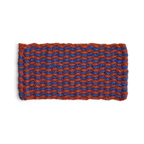 HAY Coco Stripe Wave kynnysmatto Brown-navy
