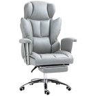 Toimiston tuoli Homcom 74x65x128cm, harmaa/hopea väri