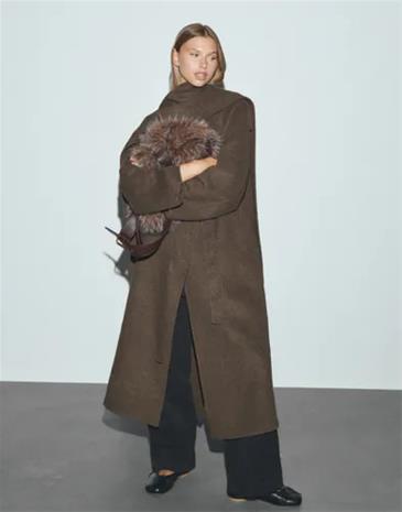 Nelly - Ruskea - Wool Blend Coat