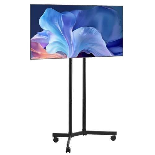 TV-seinäteline Siirrettävä TV-jalusta pyörillä, näytöille 81 cm – 165 cm, kantavuus jopa 40 kg