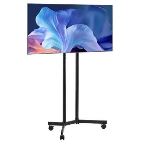 Kannettava TV- ja näyttöteline pyörillä, 32-65", korkeussäädettävä, VESA 400x400 mm, jopa 40 kg