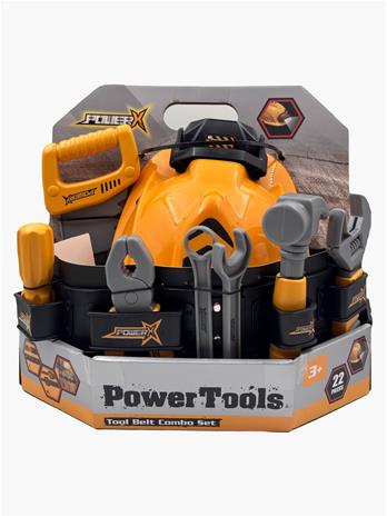 Power X Tool Belt Combo Set.Helmet w/Light 22 pc