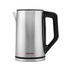 Gastroback Design Cool Touch vedenkeitin 1,5 L 2200 W Musta, Ruostumaton teräs 42436