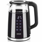 Haeger EK-DIG.028A vedenkeitin 1,7 L 2200 W Musta, Ruostumaton teräs, Läpinäkyvä EK-DI