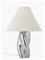 Bloomingville - Silva Table Lamp - Silver - Stoneware – kuva 7