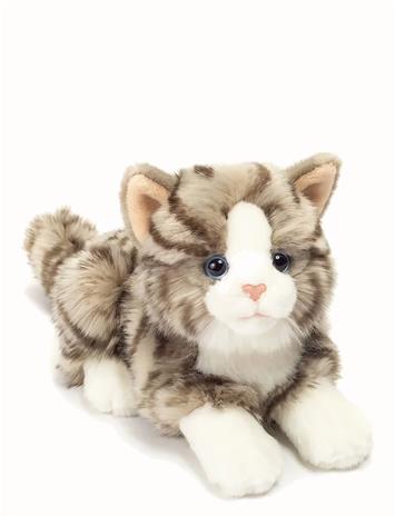 Teddy Hermann - Lying Cat grey 20 cm (906919)